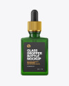 Green Dropper Bottle Mockup