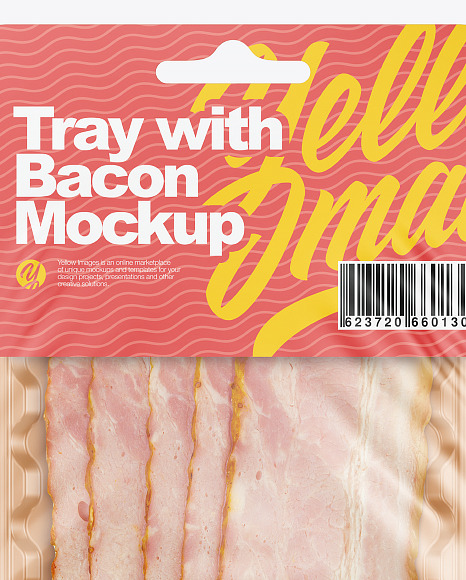 Tray With Bacon Mockup