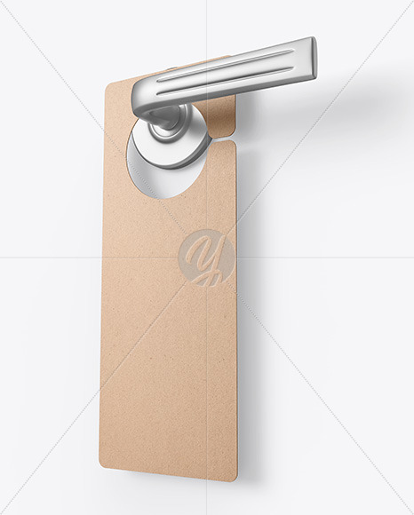 Kraft Door Hanger Mockup