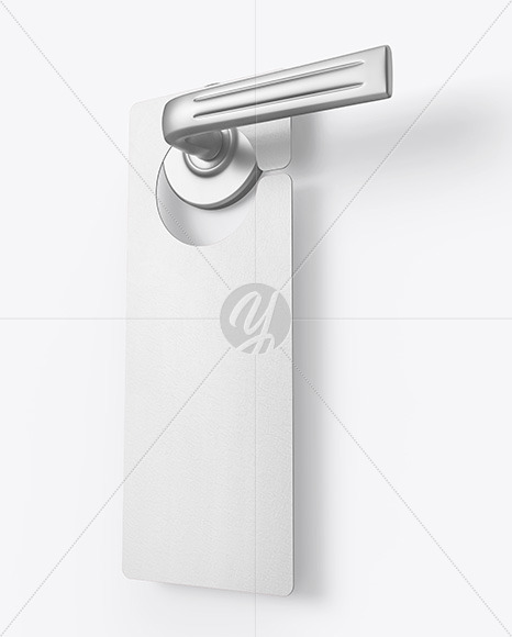 Paper Door Hanger Mockup