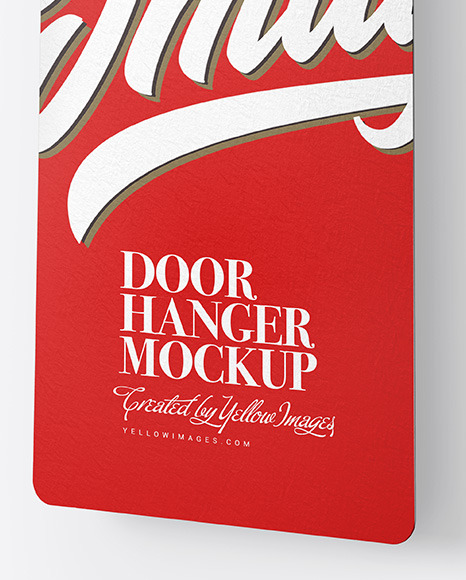 Paper Door Hanger Mockup