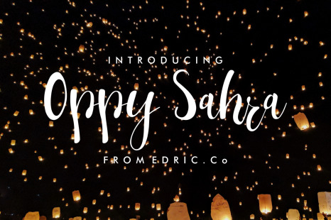 Oppy Sahra Hand Lettering Font - Contemporary fashion