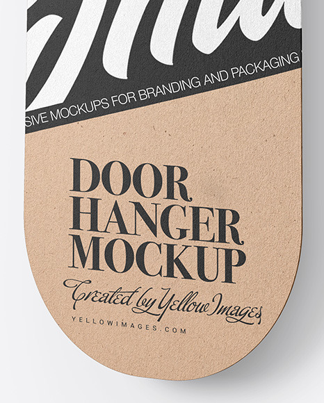 Kraft Door Hanger Mockup