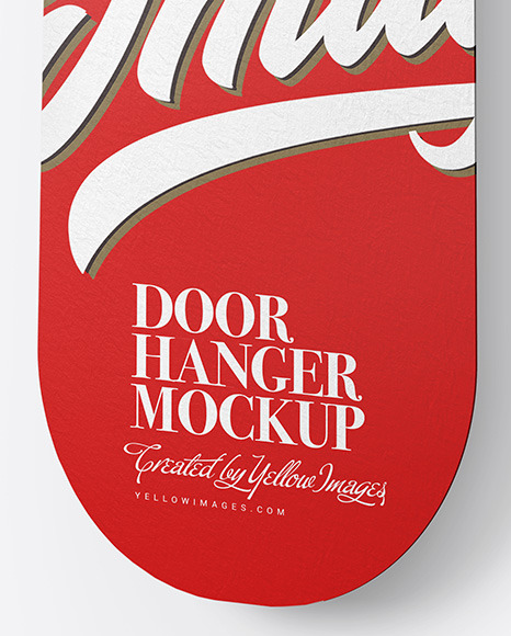 Paper Door Hanger Mockup