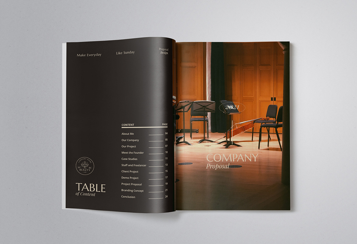 Neat and Elegant Proposal InDesign Template Neat and Elegant Proposal InDesign Template