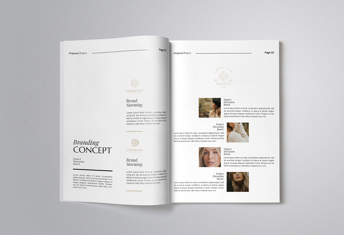 Neat and Elegant Proposal InDesign Template Neat and Elegant Proposal InDesign Template