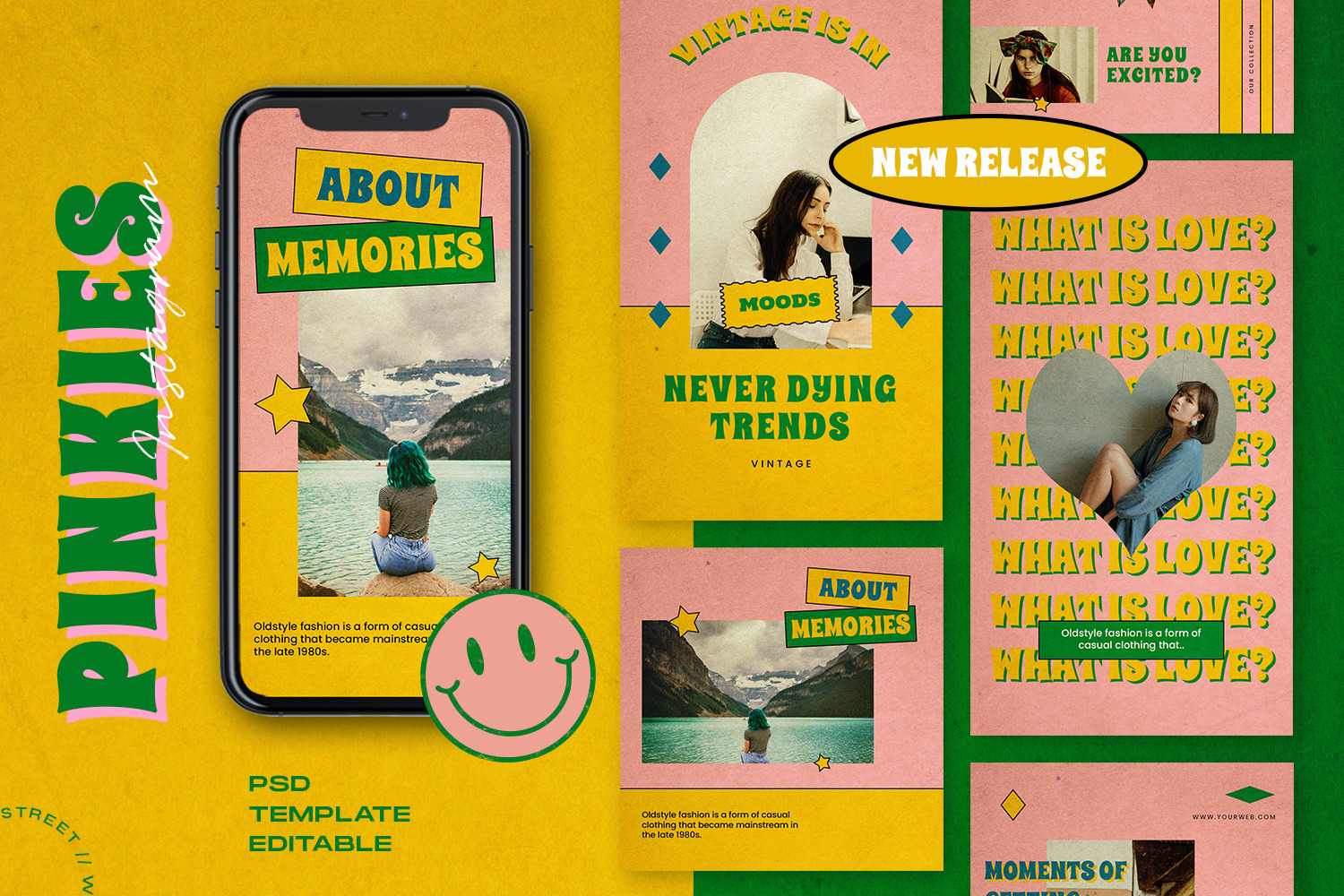 Pinkes - Retro Instagram Stories & Post Pinkes - Retro Instagram Stories & Post