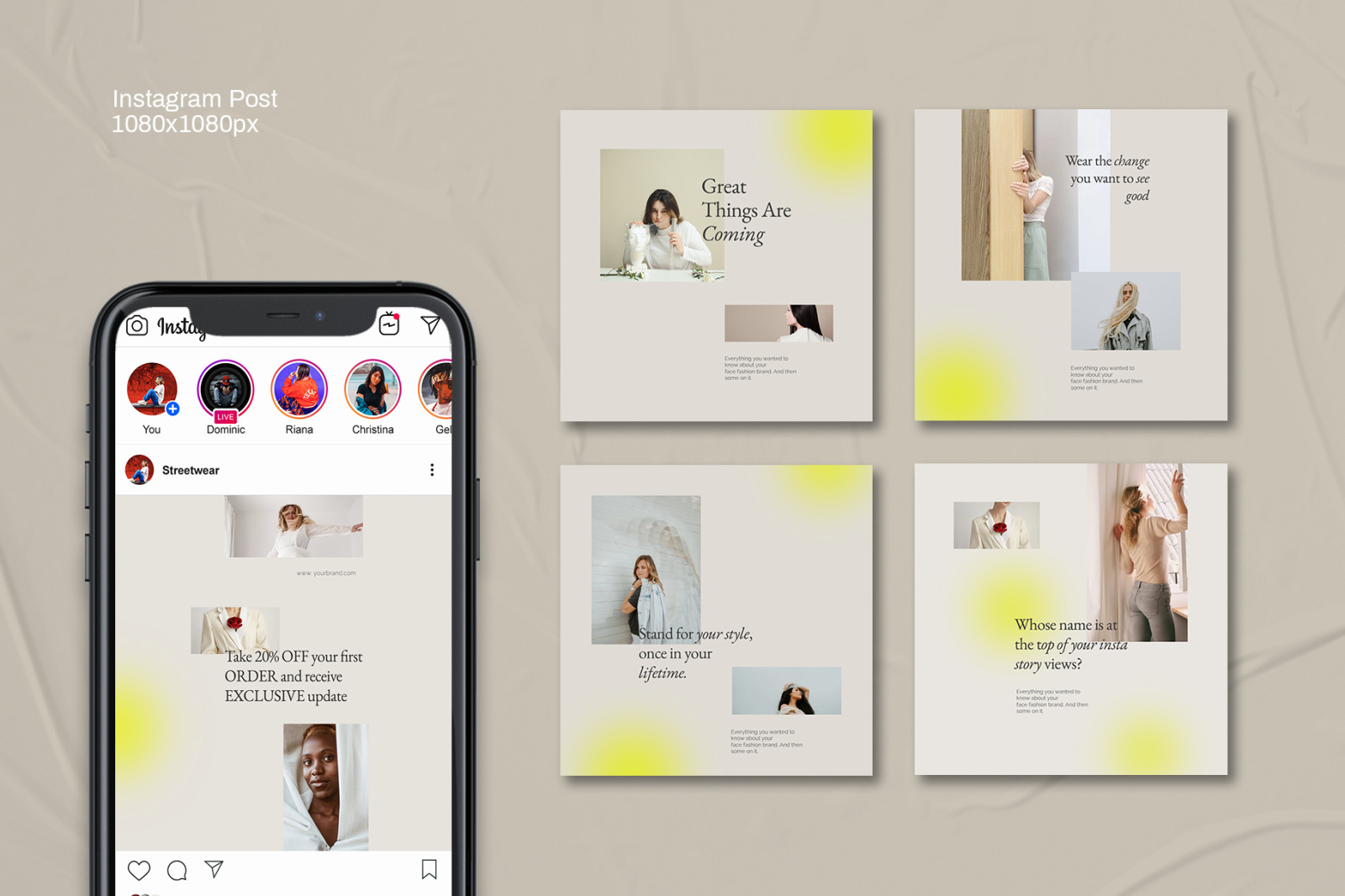 Gorgeous - Minimalist Instagram Stories &amp; Post