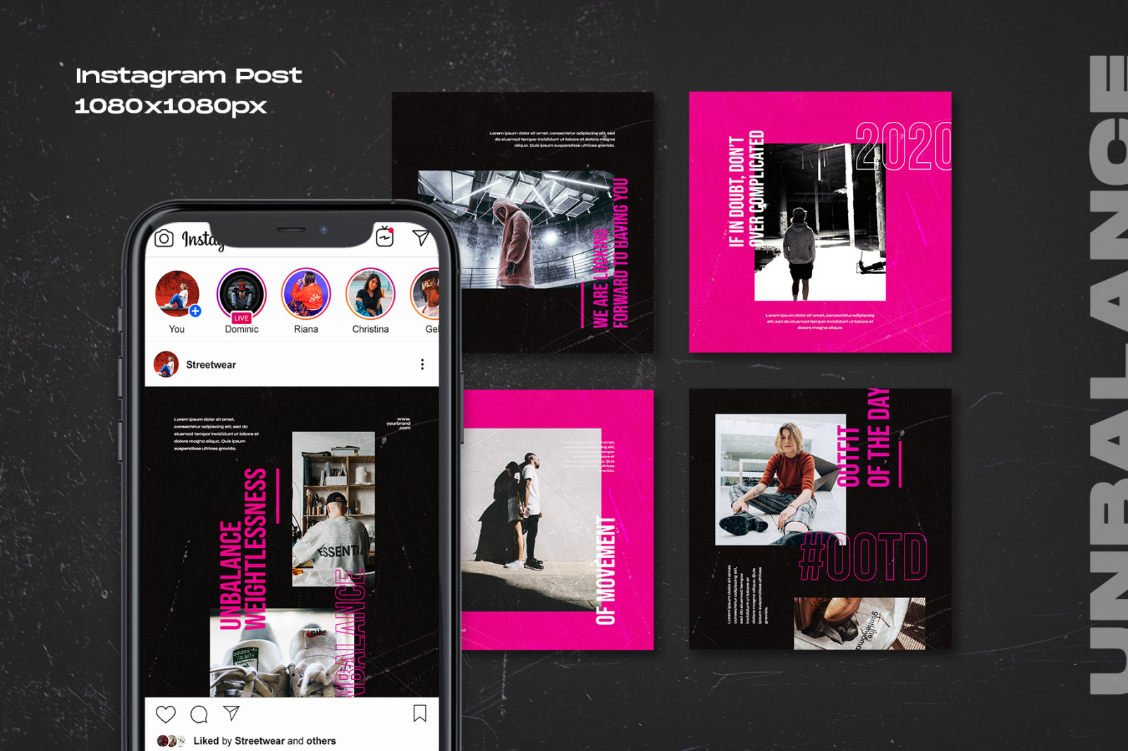 Unbalance - Instagram Stories & Post Template Unbalance - Instagram Stories & Post Template