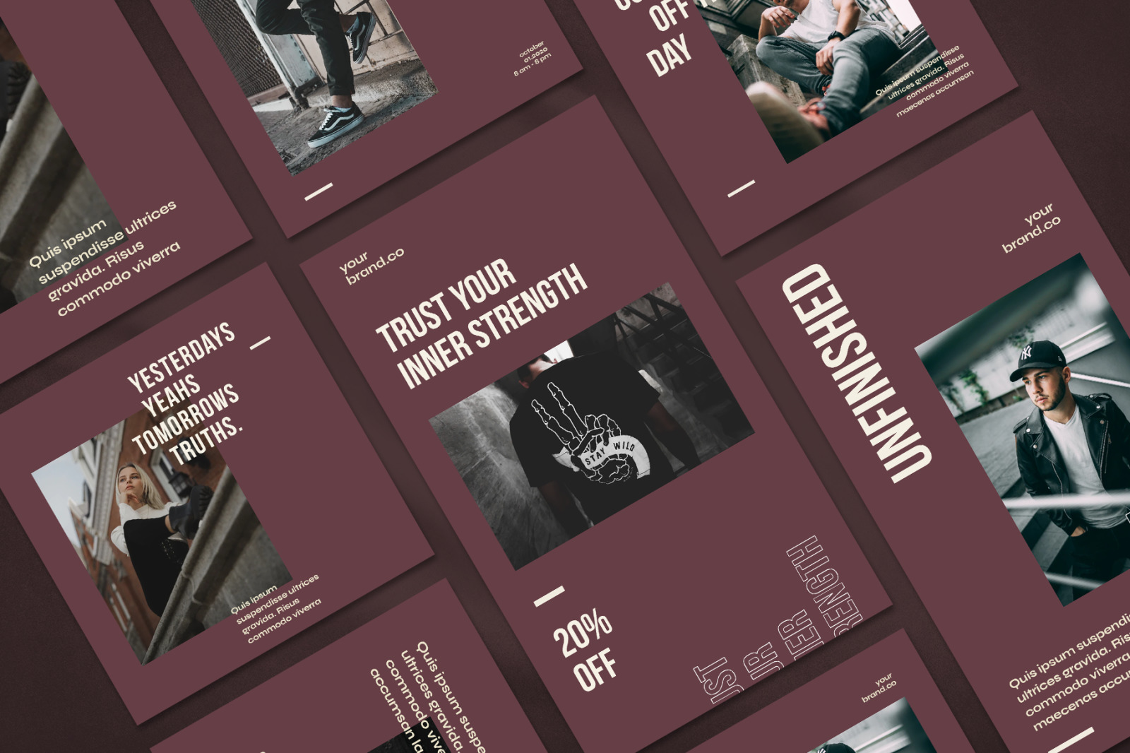 Strength - Instagram Stories & Post Template Strength - Instagram Stories & Post Template