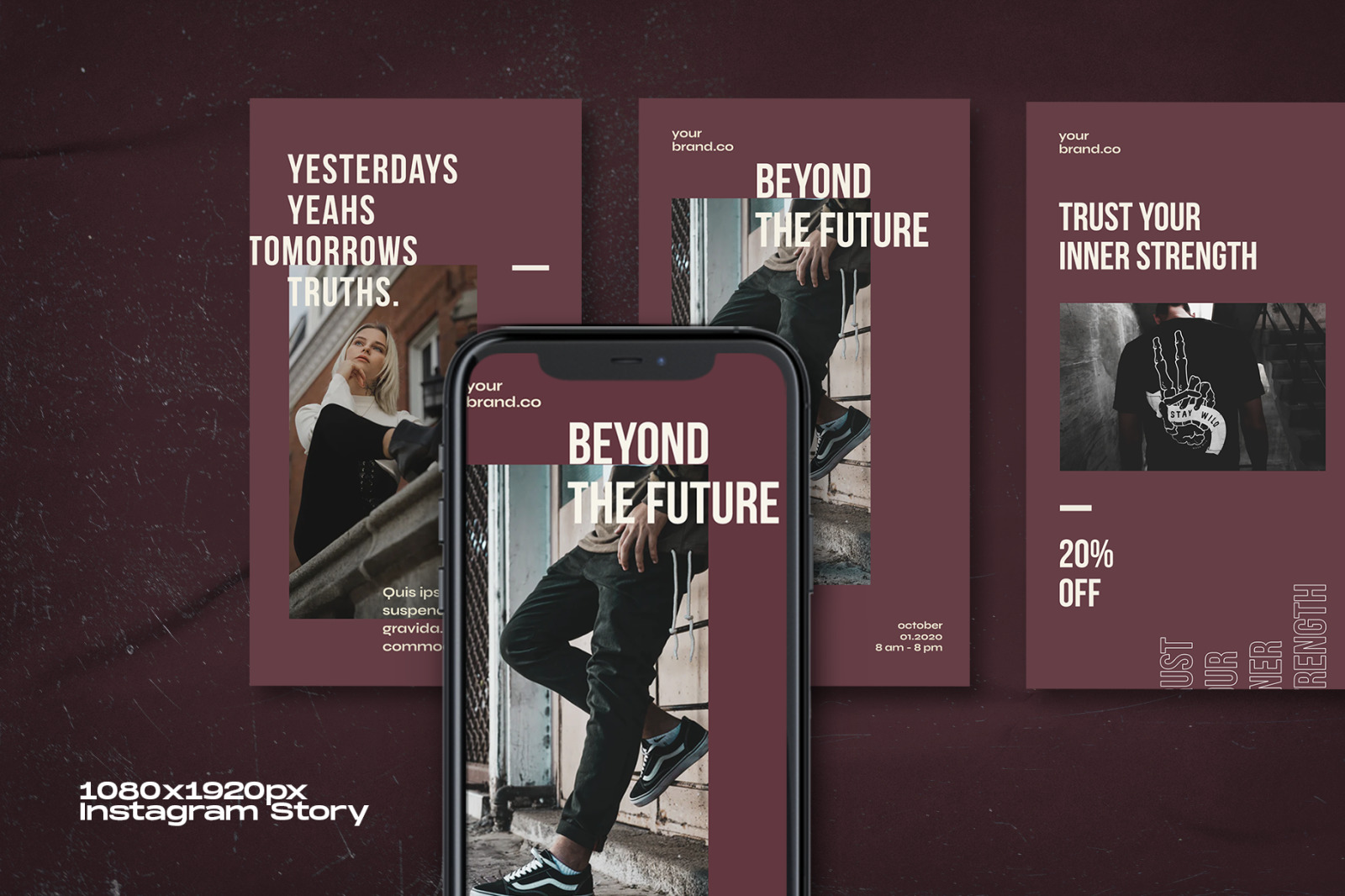 Strength - Instagram Stories & Post Template Strength - Instagram Stories & Post Template