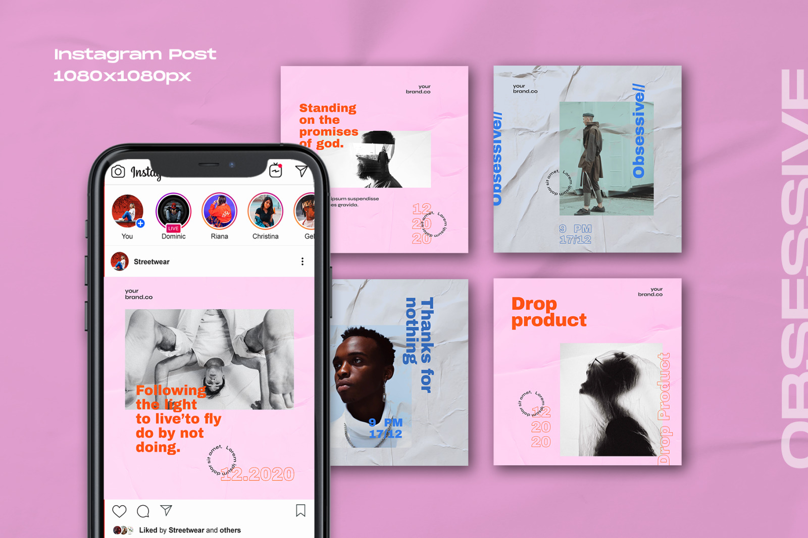 Obsessive - Instagram Stories & Post Template Obsessive - Instagram Stories & Post Template