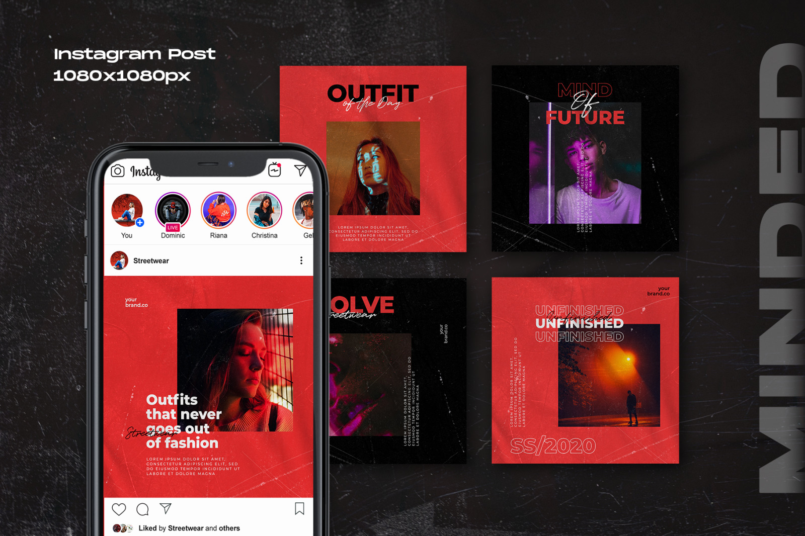 Minded - Instagram Stories &amp; Post Template