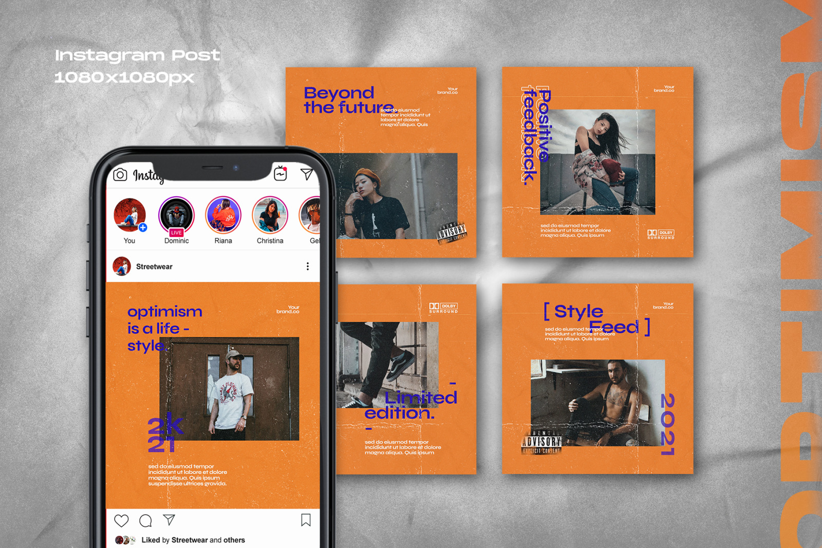 Optimism - Instagram Stories & Post Template Optimism - Instagram Stories & Post Template