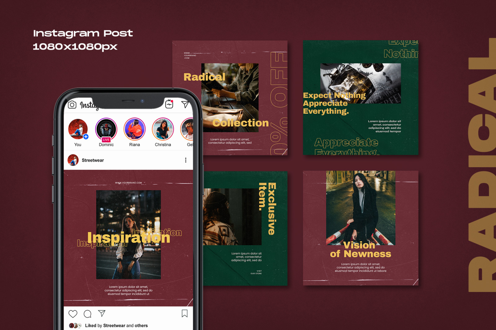 Radical - Instagram Stories & Post Template Radical - Instagram Stories & Post Template