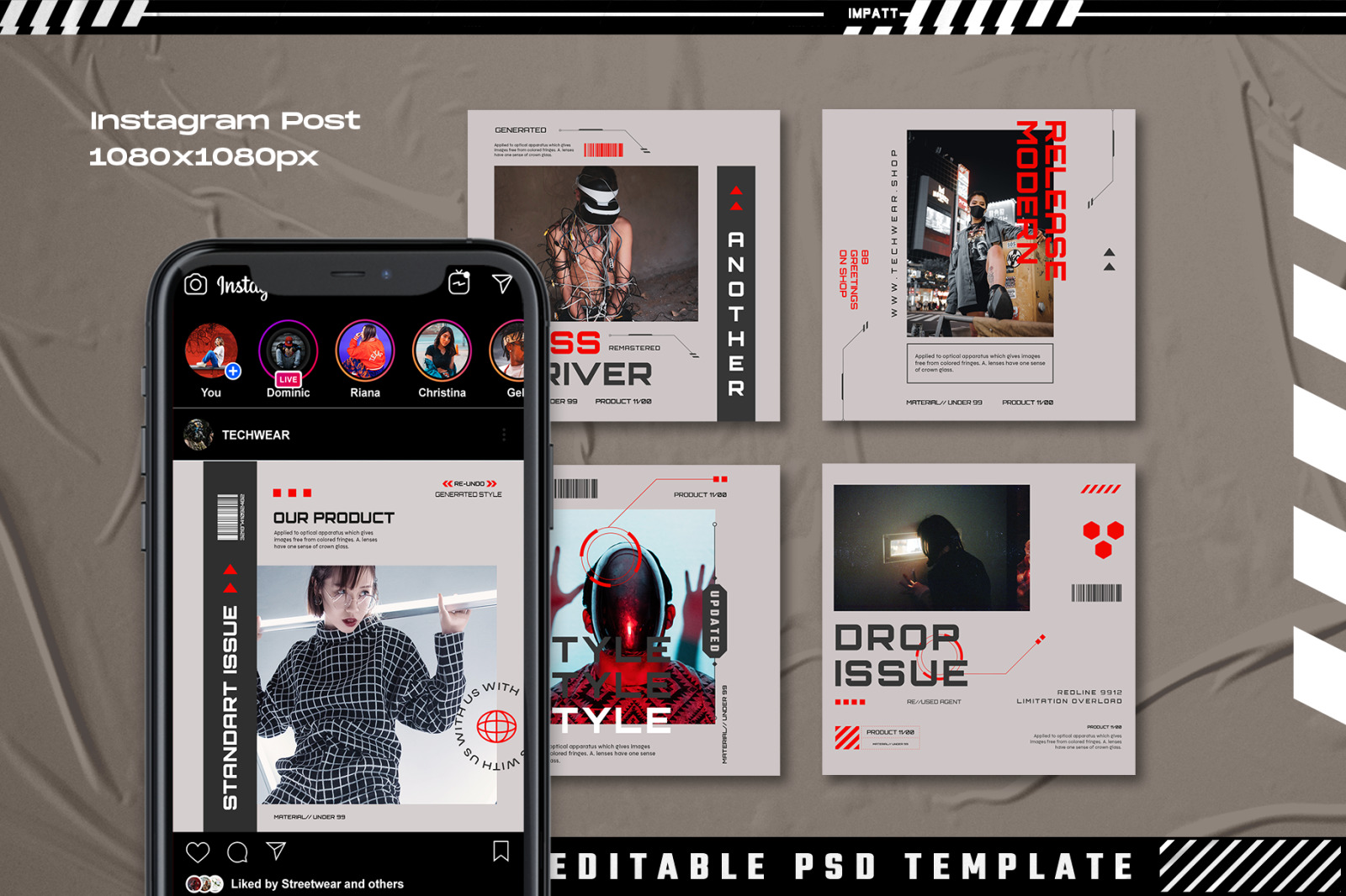 Ficiton - Instagram Stories & Post Template Ficiton - Instagram Stories & Post Template