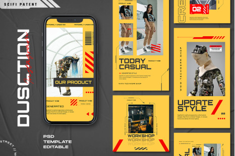 Dusction - Instagram Stories & Post Template - Instapost