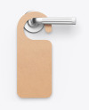 Kraft Door Hanger Mockup