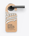 Kraft Door Hanger Mockup