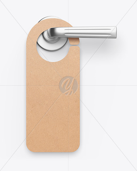 Kraft Door Hanger Mockup