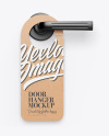 Kraft Door Hanger Mockup