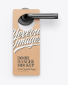 Kraft Door Hanger Mockup