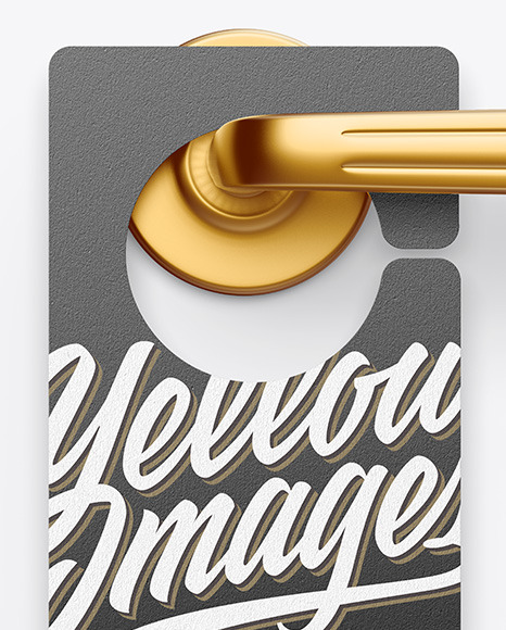 Kraft Door Hanger Mockup