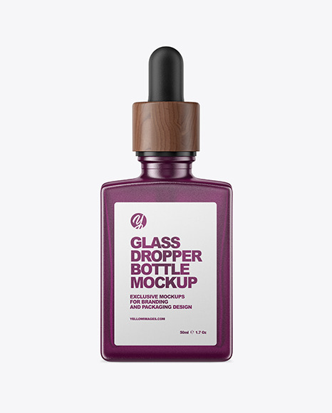 Amber Dropper Bottle Mockup