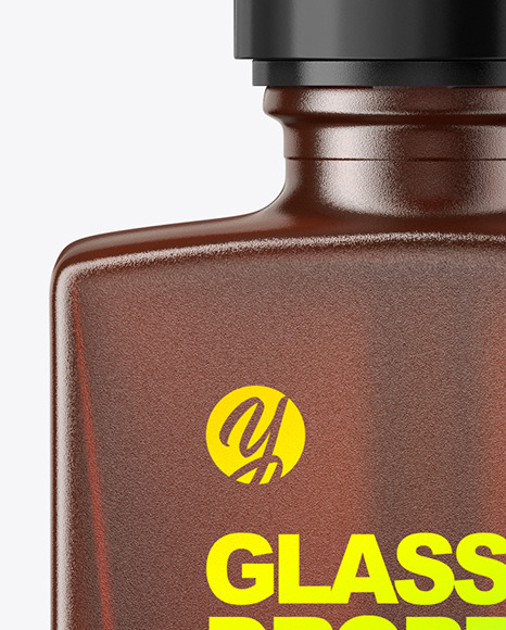 Amber Dropper Bottle Mockup