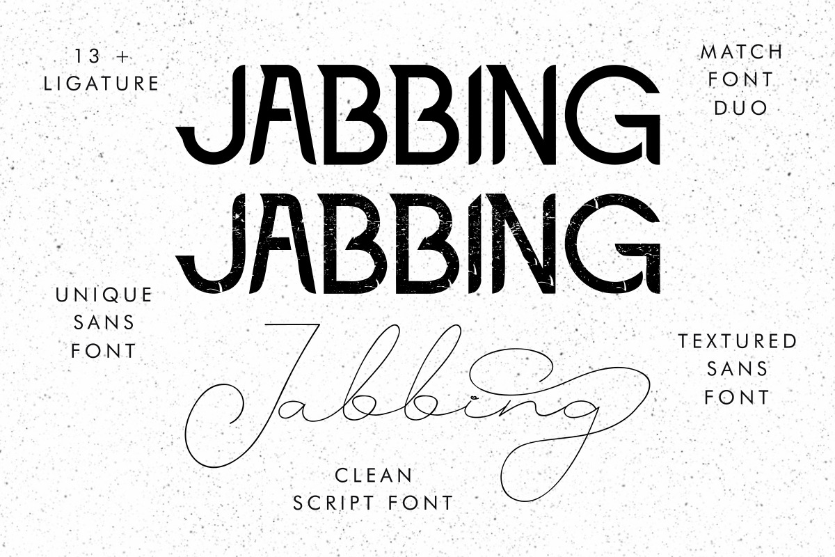 Jabbing Font Duo Jabbing Font Duo