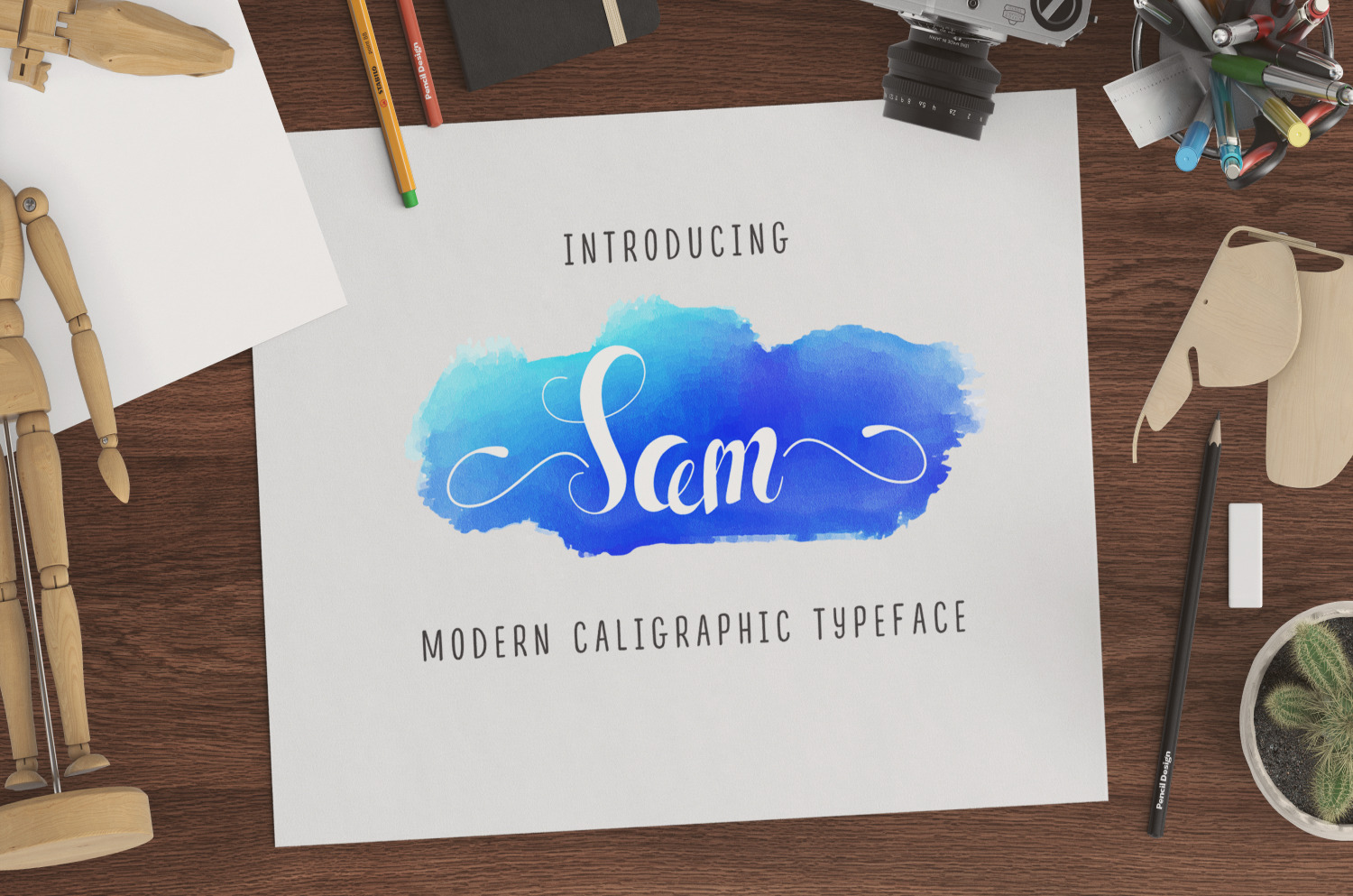 SAM Hand Lettering Calligraphy Font