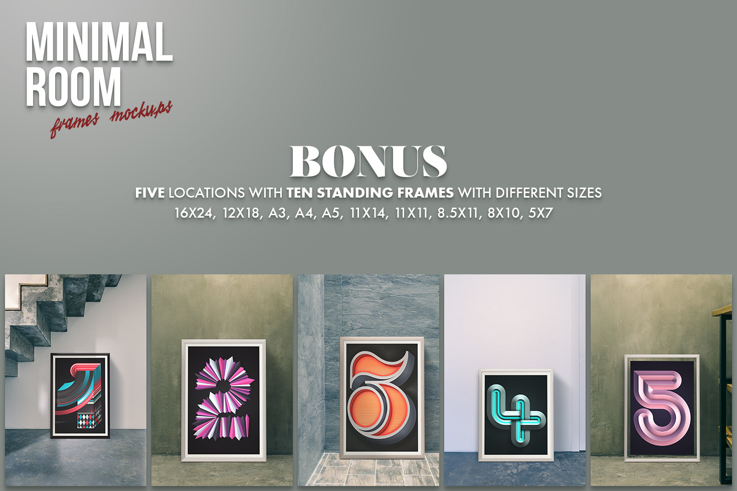 Minimal Room - Frames Mockups