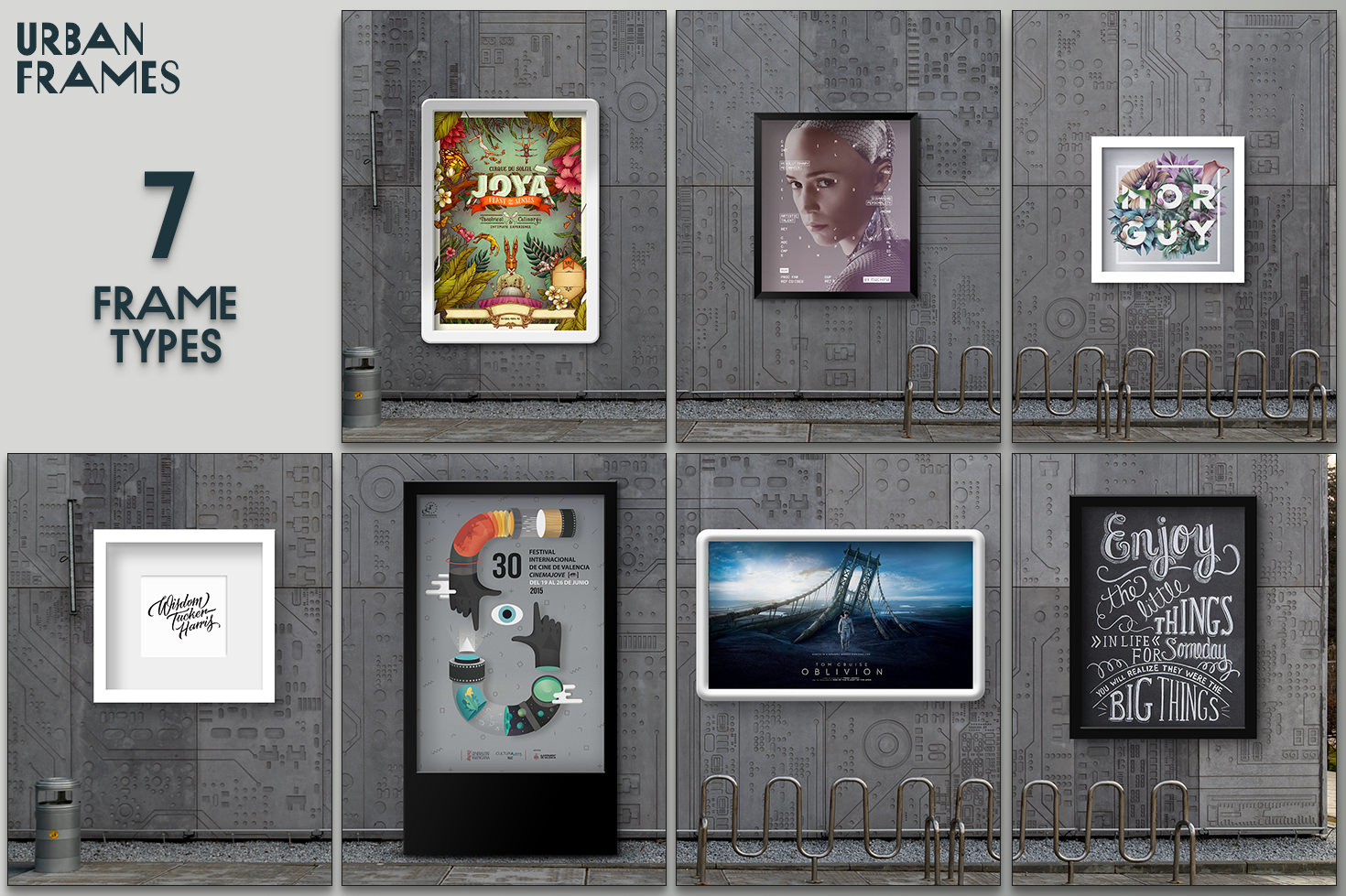 Street Poster Frames - 35 mockups Street Poster Frames - 35 mockups