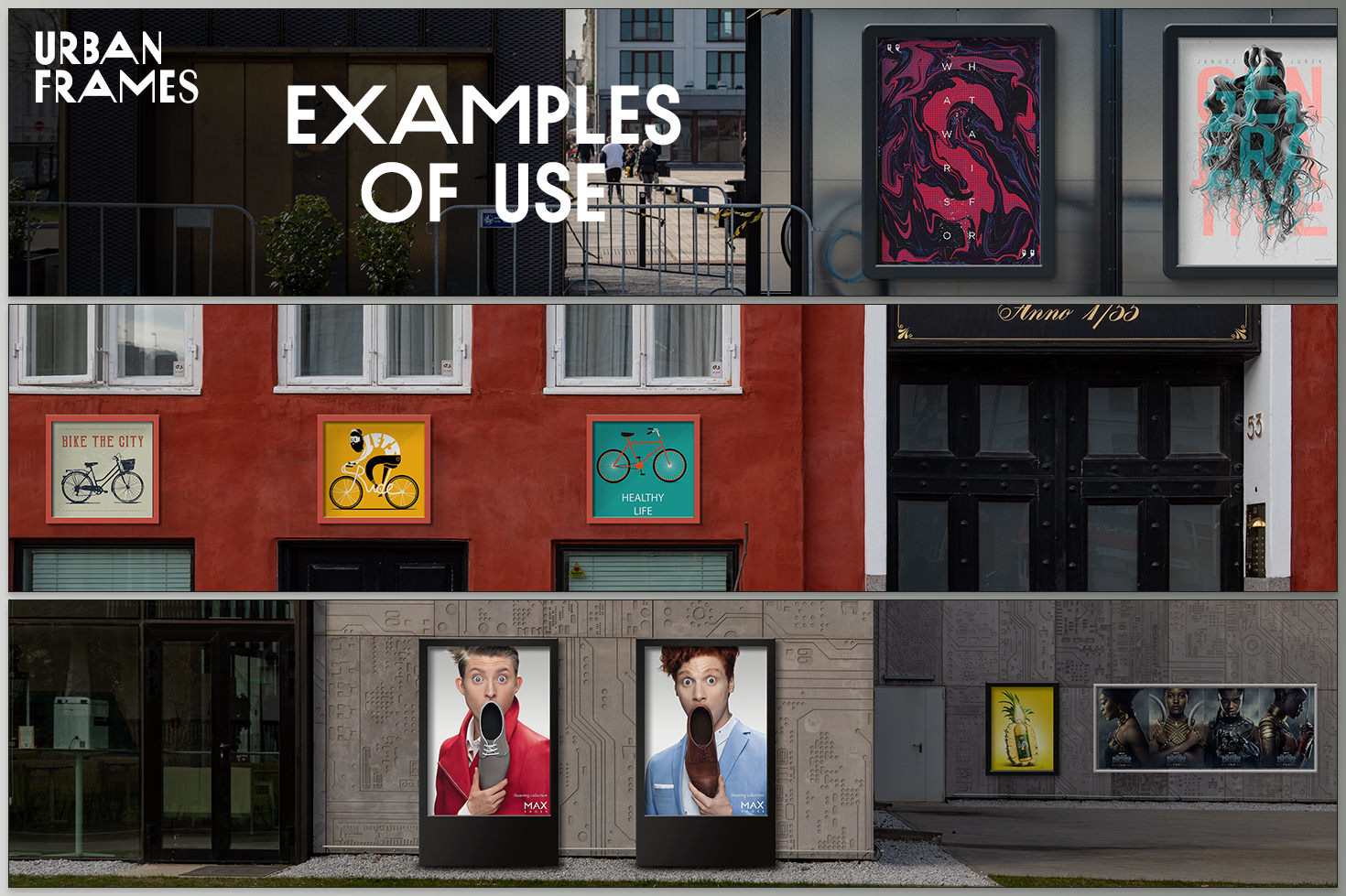 Street Poster Frames - 35 mockups Street Poster Frames - 35 mockups