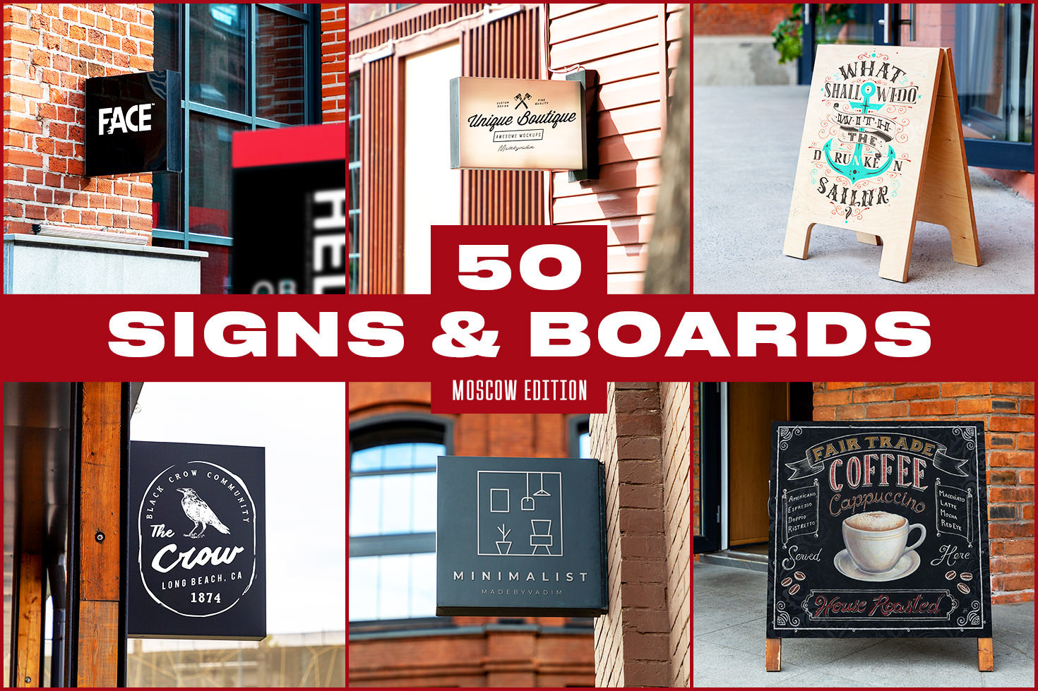 50 Signs &amp; Boards Mockups