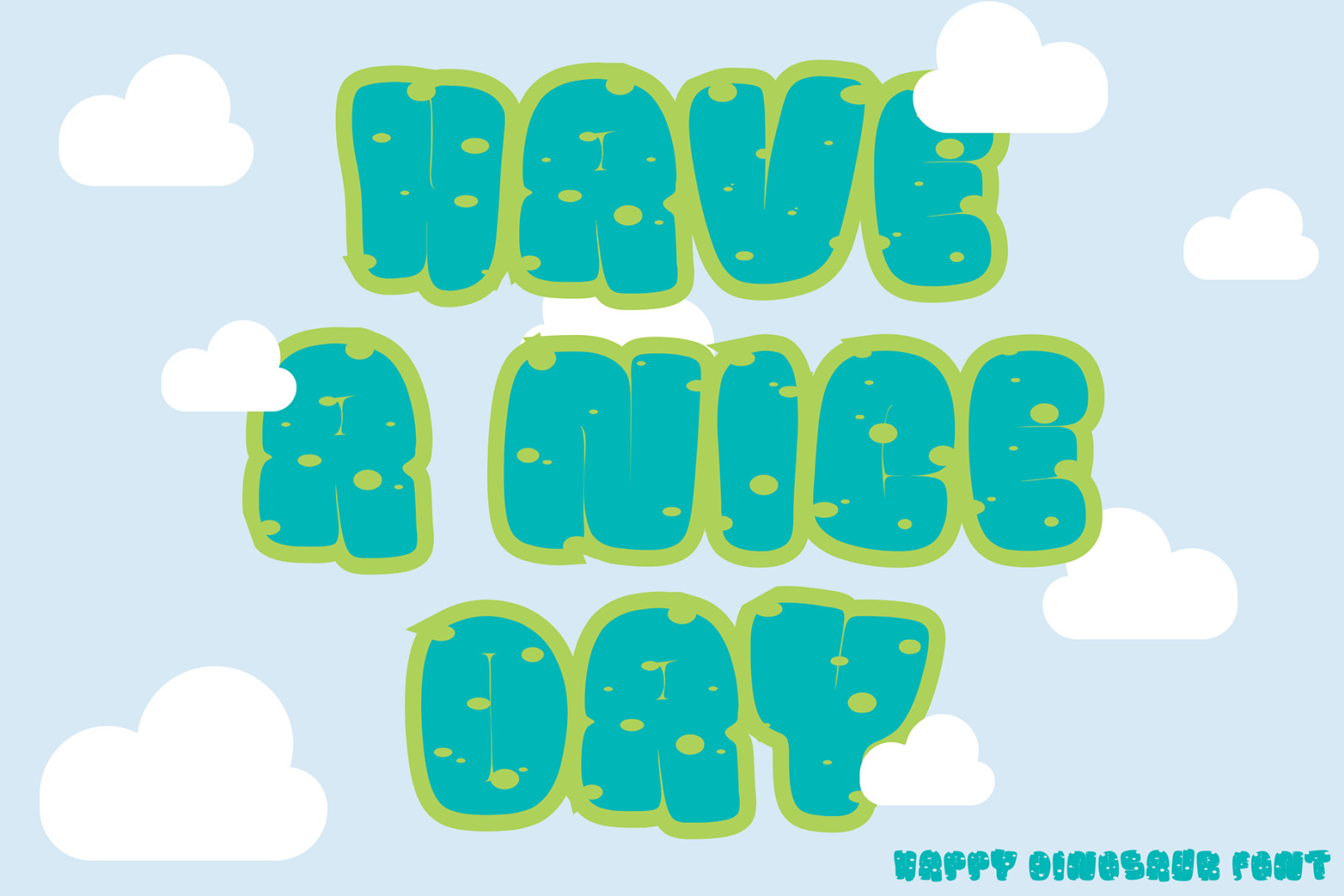 Happy Dinosaur Font Happy Dinosaur Font