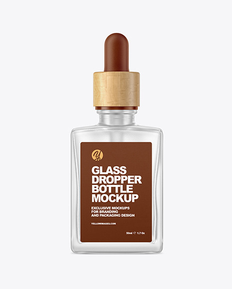 Frosted Dropper Bottle Mockup