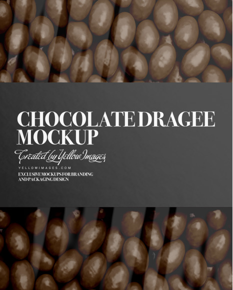 Box with Chocolate Dragee Mockup