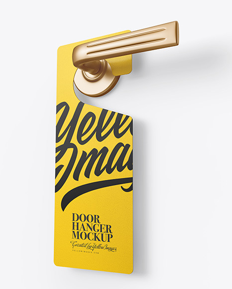 Paper Door Hanger Mockup