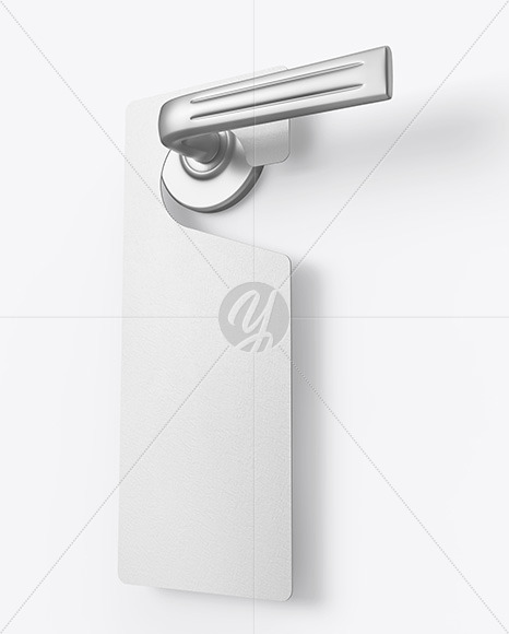 Paper Door Hanger Mockup