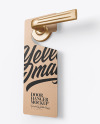 Kraft Door Hanger Mockup