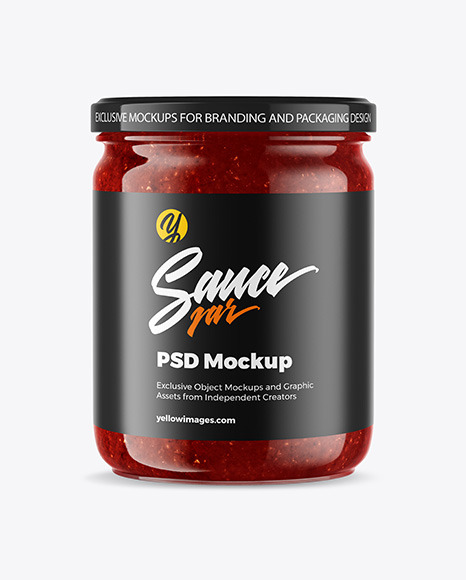 BBQ Sauce Jar Mockup