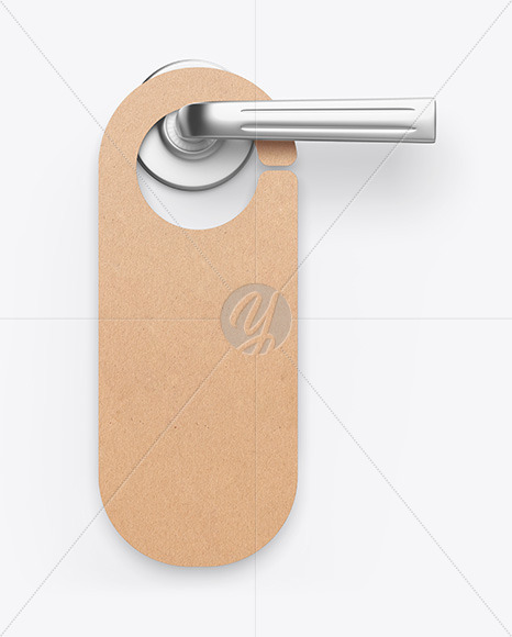 Kraft Door Hanger Mockup