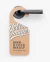 Kraft Door Hanger Mockup