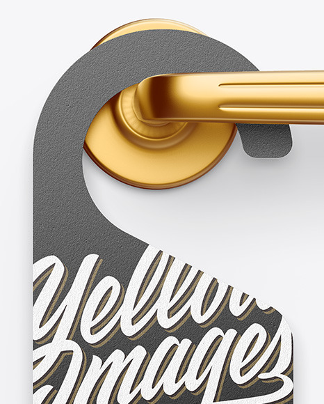 Kraft Door Hanger Mockup