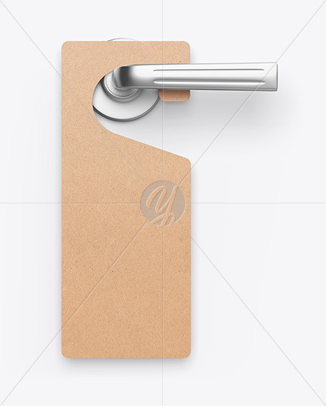 Kraft Door Hanger Mockup