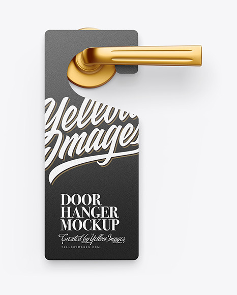 Kraft Door Hanger Mockup