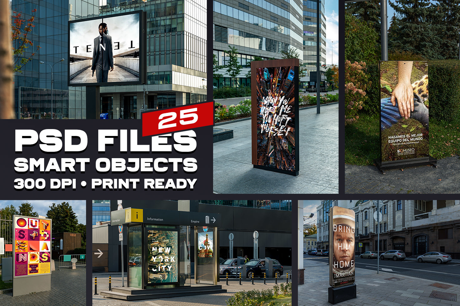25 Street Billboards Mockups 25 Street Billboards Mockups