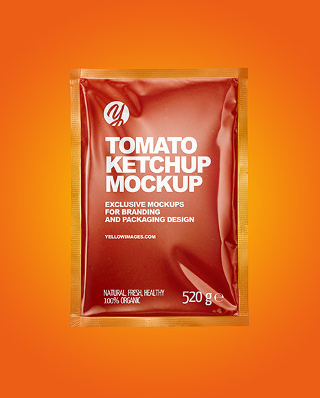 Tomato Ketchup Package Mockup