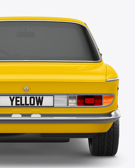 Coupe Car Mockup - Back View